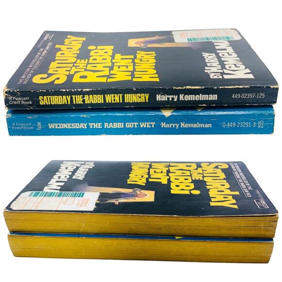 Harry Kemelman Wednesday The Rabbi Got Wet & Saturday The Rabbi Went Hungry Book - Picture 3 of 16